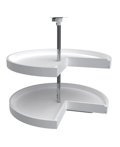 Rev-a-Shelf 28'' Lazy Susan Pie-Cut Polymer 2-Shelf, White, 6942-28-11-52