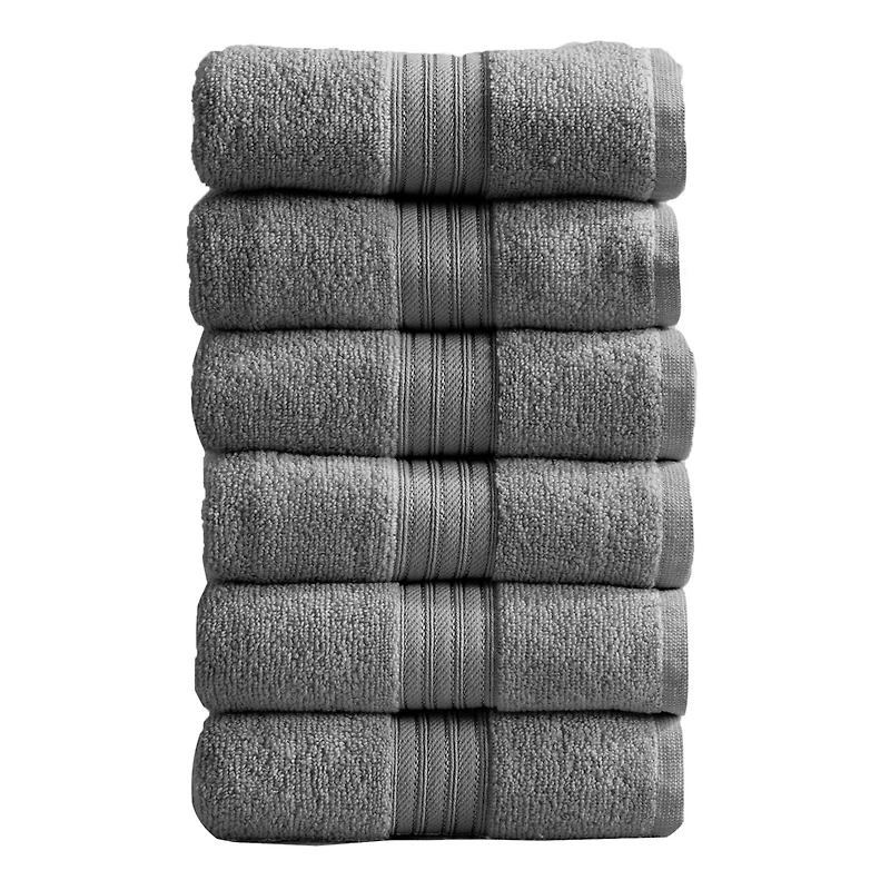 Linery & Co. Quick-Drying Cotton 6-Piece Hand Towel Set