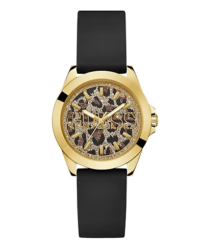 Guess Women's Analog Black Silicone Watch 36mm