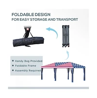 Slickblue 10' x 20' Pop-Up Canopy Party Tent with Netting for Bug-Free Events