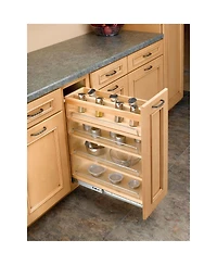 Rev-a-Shelf 8" Pullout Kitchen Cabinet Organizer Pantry Spice Rack, 448-bc-8C