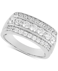 Grown With Love Men's Lab Diamond Triple Row Ring (1-1/2 ct. t.w.) 10k Gold