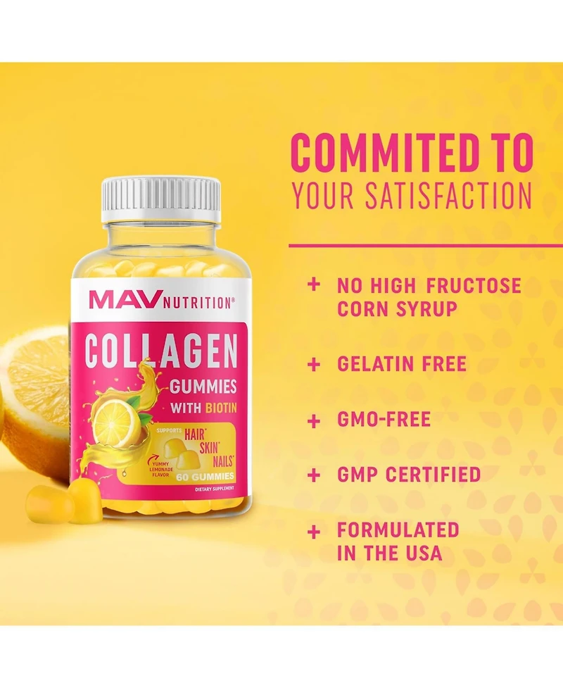 Mav Nutrition Collagen Gummies, Mixed Berry, Mav Nutrition, 60ct