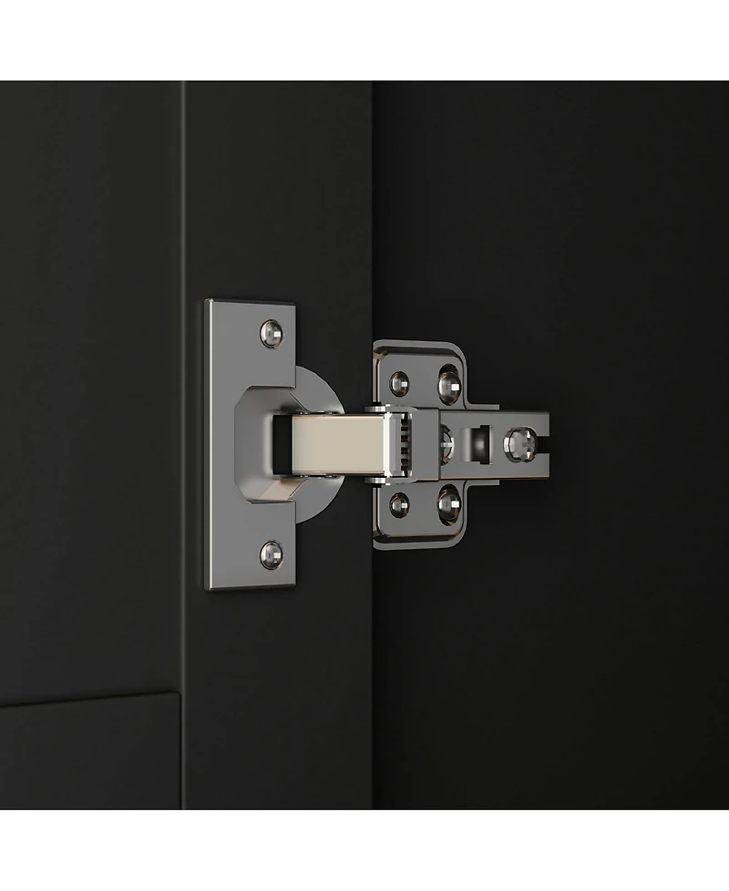 Famapy White Wood Armoires Wardrobe With Mirror, Pulling Hanging Rod, Drawers