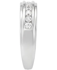 Grown With Love Men's Lab Diamond Channel Band (1/2 ct. t.w.) Set 10k White Gold