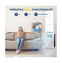 SereneLife Portable Air Conditioner, 8,000 Btu, Built-in Dehumidifier & Fan