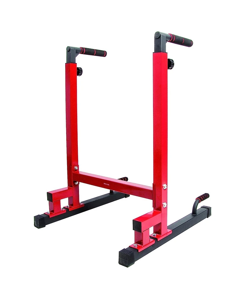BalanceFrom Fitness BalanceFrom Multi-Function Home Gym Exercise Dip Stand, 500lb Capacity, Red