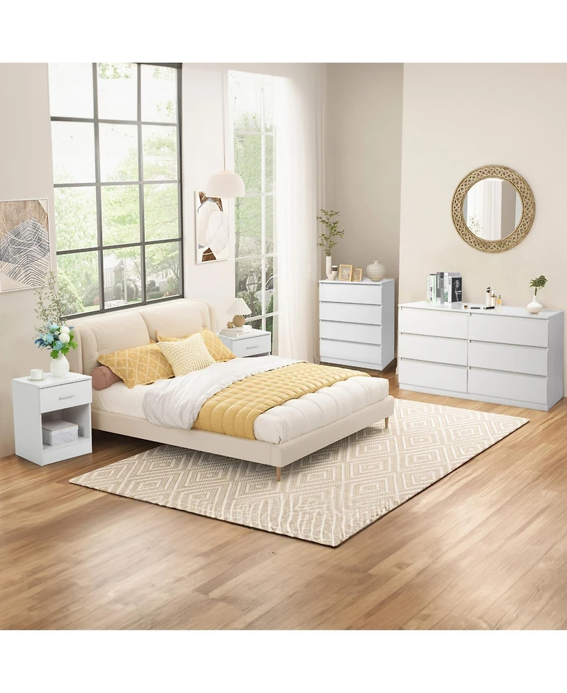 Slickblue Simple Wood 4-Drawer Dresser – Classic and Functional Storage