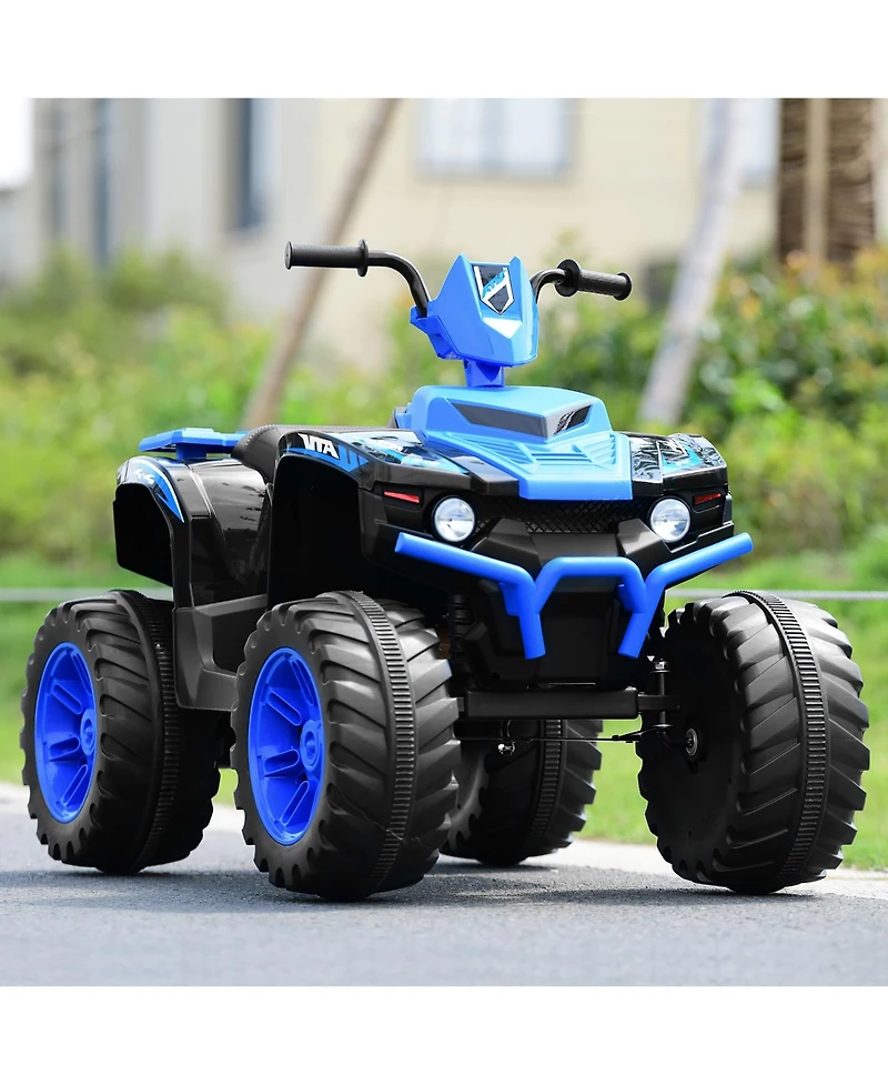 12V Kids 4-Wheeler Atv Quad Ride On Car w/ Led Lights Music Usb