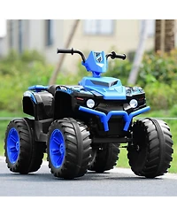 12V Kids 4-Wheeler Atv Quad Ride On Car w/ Led Lights Music Usb