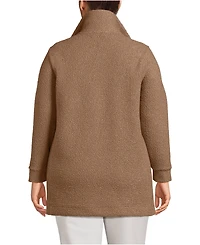 Lands' End Plus Boucle Fleece Coat