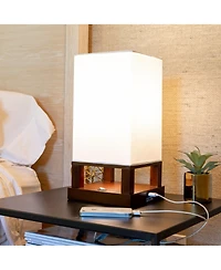 Maxwell Led Bedside Table Lamp Bundle Set of 2 with Usb Charging Ports (14")