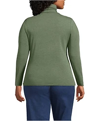 Lands' End Plus Lightweight Jersey Long Sleeve Turtleneck