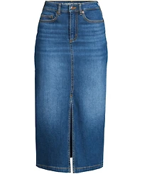 Lands' End Women's Soft Denim Midi Column Skirt