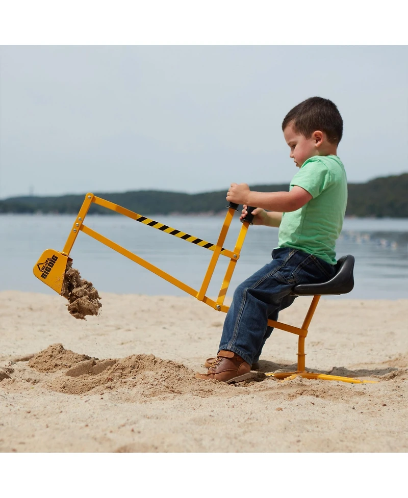 Big Dig The Sandbox Digger Excavator Crane, Vest and Helmet Bundle Outdoor Toy