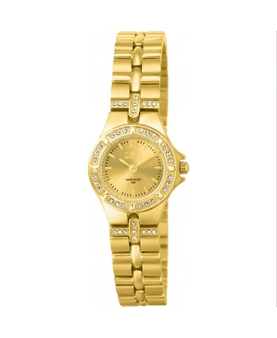 Invicta Women's 0134 Wildflower Quartz 3 Hand Gold Dial Watch