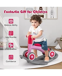 3 in 1 Rocking Horse with Detachable Balance Board and Seat