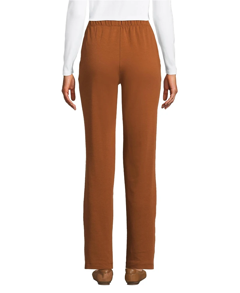 Lands' End Petite Sport Knit High Rise Pants
