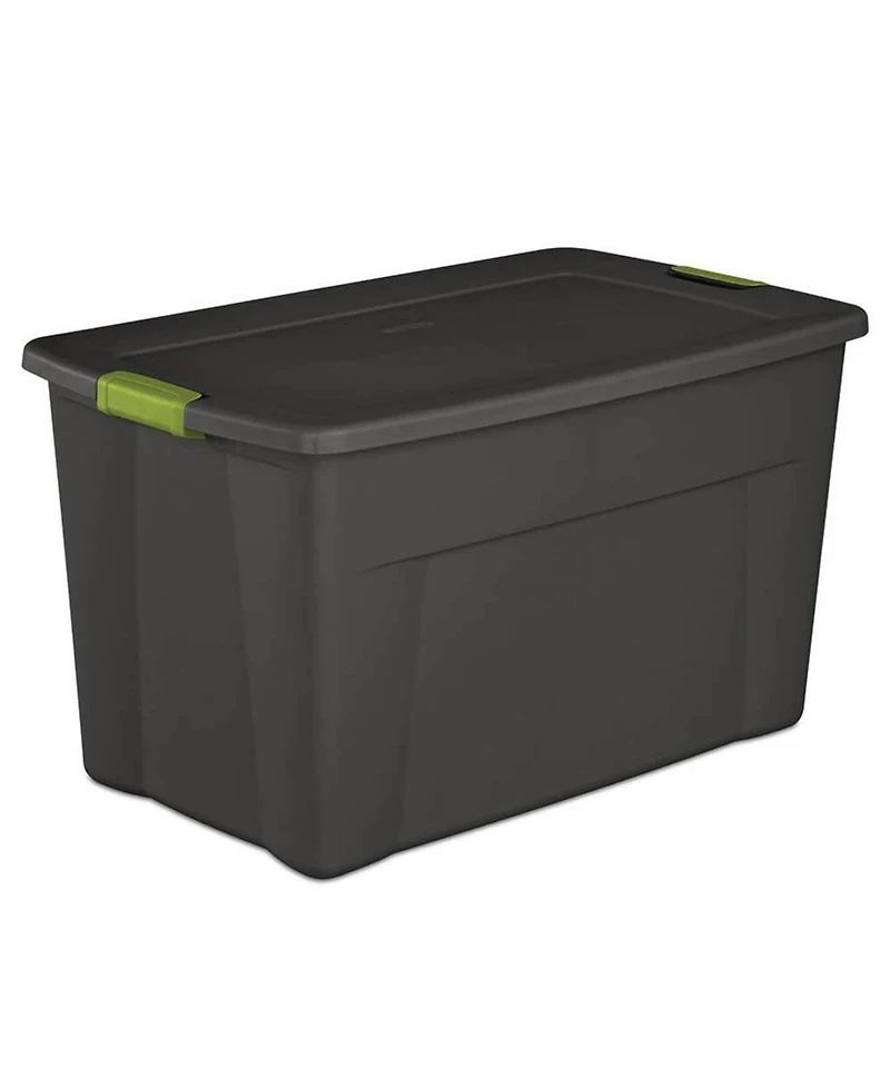 Sterilite 35 Gallon Storage Tote Box with Latching Container Lid, Gray (4 Pack)