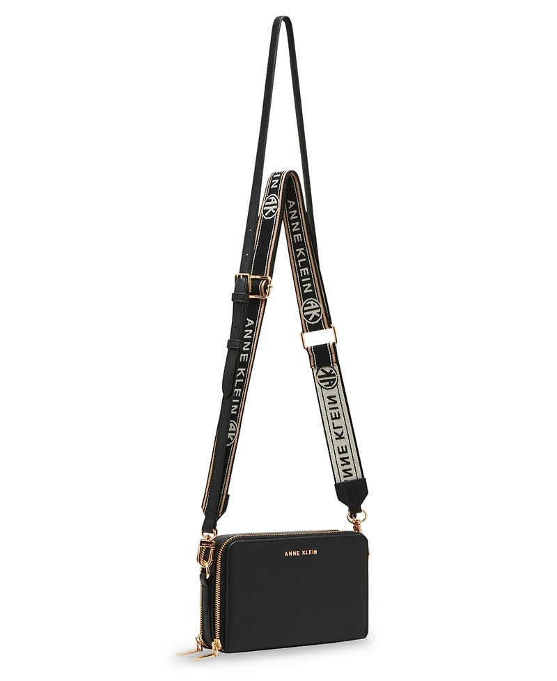 Anne Klein 3 Piece Gift Set with Double Zip Camera Crossbody