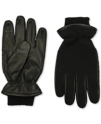 Calvin Klein Men's Puffer Leather Gloves