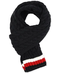 Tommy Hilfiger Men's Cable Knit Global Stripe Scarf