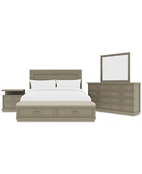 Cascade 3-Pc. Bedroom Set (King Storage Bed, Dresser & Nightstand)