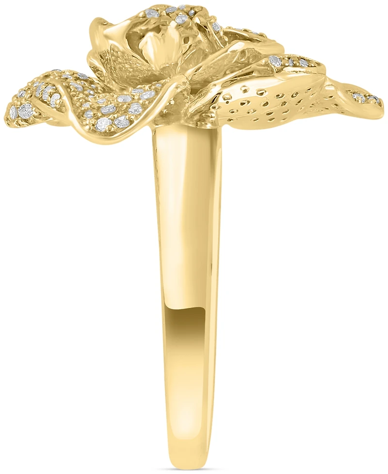 Effy Diamond Pave Petal Rose Statement Ring (1-1/8 ct. t.w.) in 14k Gold
