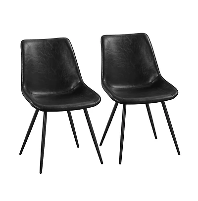 Yaheetech 2PCS Dining Chairs Accent Chairs with Metal Legs