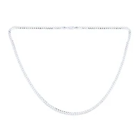 Bling Jewelry Solid 4MM Sterling Silver Miami Cuban Curb Chain Necklace