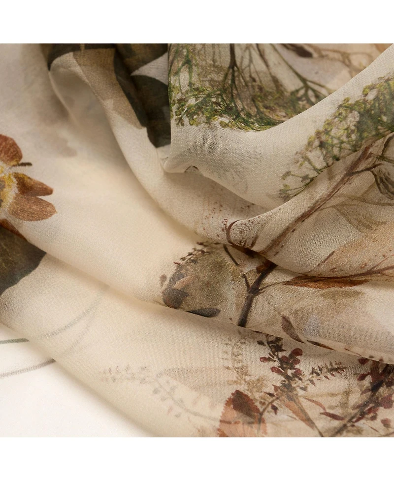 Botanica - Long Sheer Silk Scarf for Women