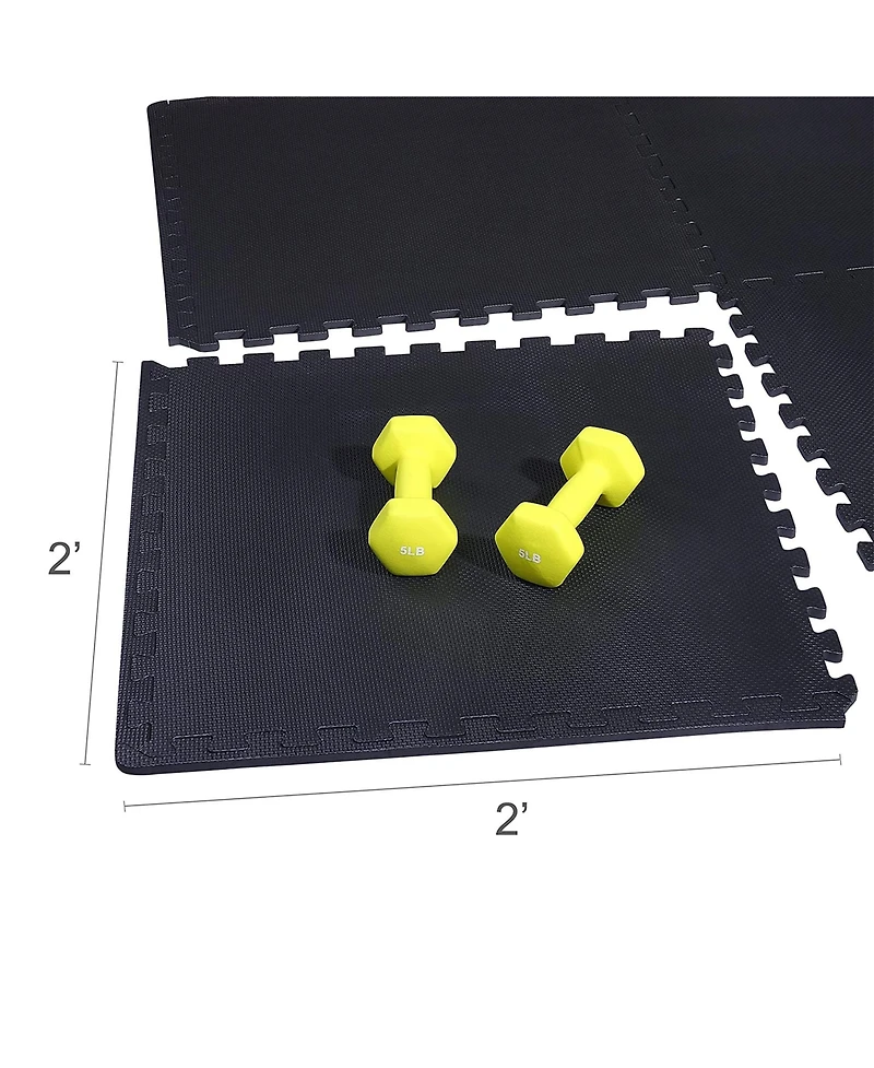 BalanceFrom Fitness 48 Sq Ft Interlocking Eva Foam Exercise Mat Tiles