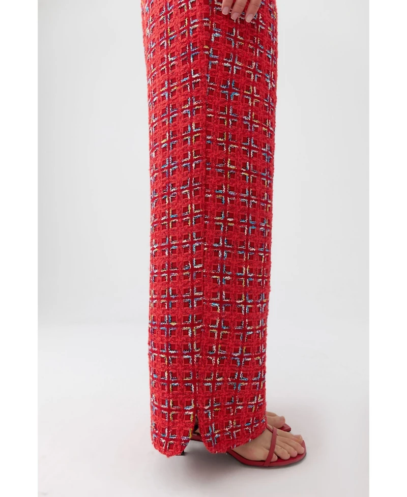 Nocturne Women's High-Waist Tweed Pants