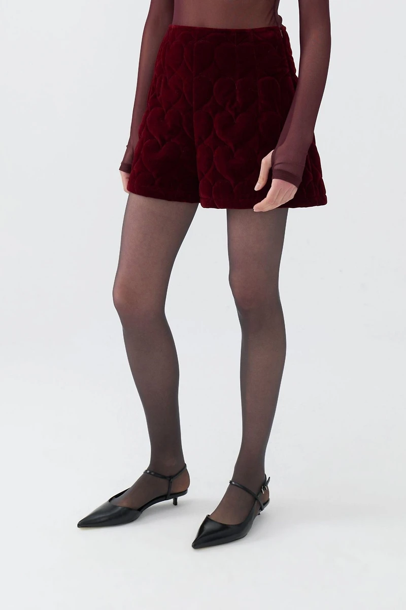 Nocturne Women's Quilted Mini Shorts
