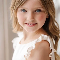 Hope & Henry Toddler Girls Flutter Sleeve Tiered Sateen Party Dress