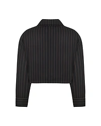 Nocturne Women's Striped Padded Shoulder Jacket