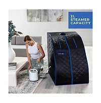 SereneLife Compact & Portable Steam Sauna With Foldable Chair