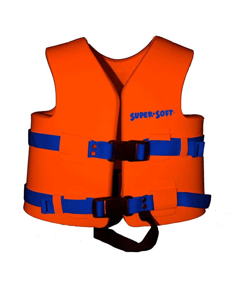 Trc Recreation Super Soft Child Life Jacket Swim Vest, Small, Sunset Orange