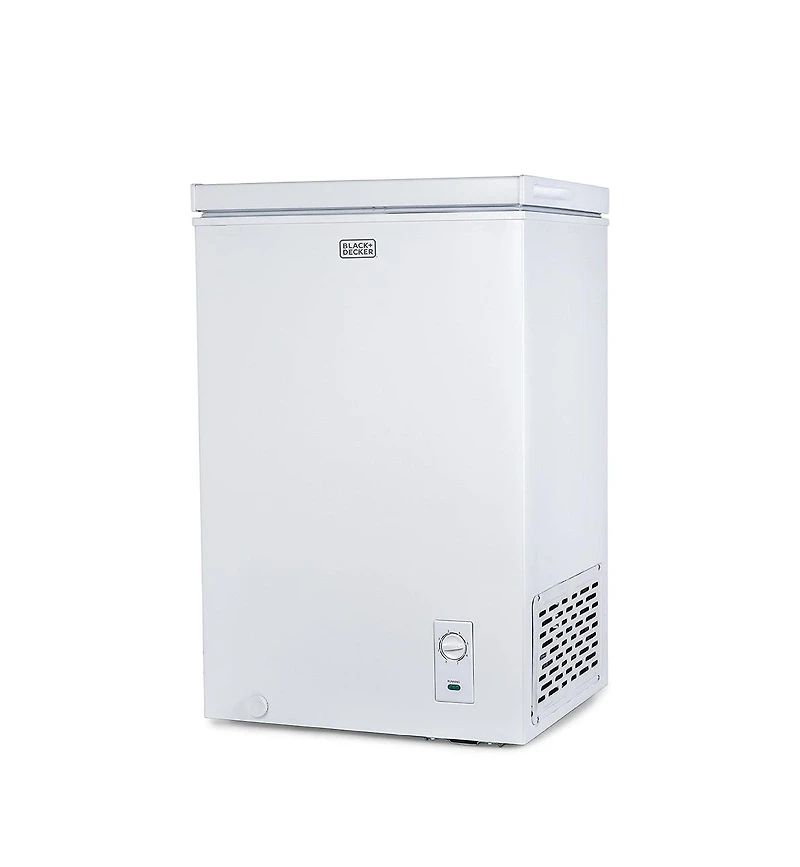 Black+Decker 2.0 Cu. Ft. Compact Chest Freezer, Deep Freezer Holds Up To 70 Lbs. of Frozen Food, Removable Storage Basket, Mechanical Temperature Cont