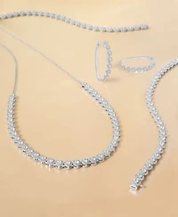 Wrapped In Love Diamond Hoop Earrings Necklace Bracelet Collection In 14k White Gold Exclusively At Macys