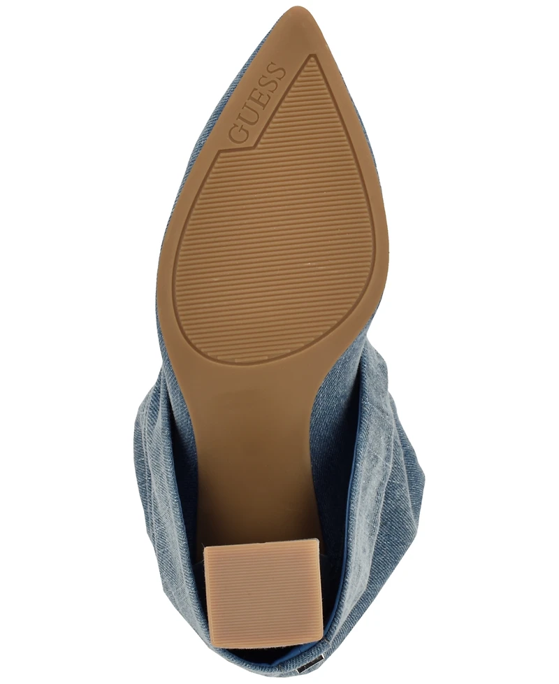 Guess Women's Geima Knee-High Foldover Slouch Tall Block Heel Dress Boots