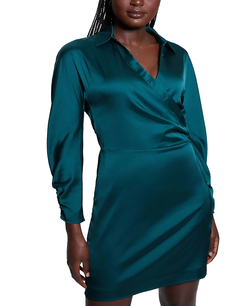 Guess Women's Tanya Collared Long-Sleeve Dress