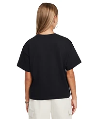 Nike Big Girls Sportswear Essential Cotton Swoosh Logo T-Shirt