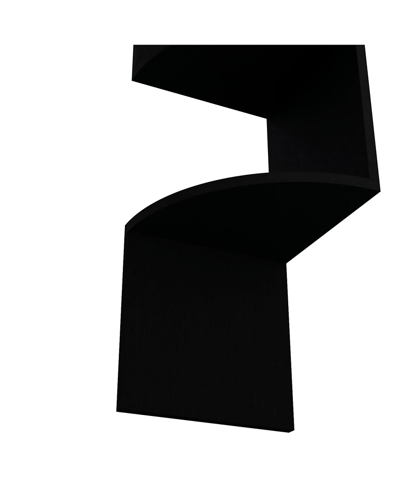 Roy Corner Floating Shelf, Modern 4-Tier Display