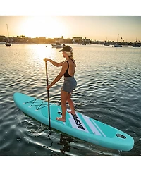 Aksport 10'6" Inflatable Sup All Around Stand Up Paddle Board Kit, Mint Green