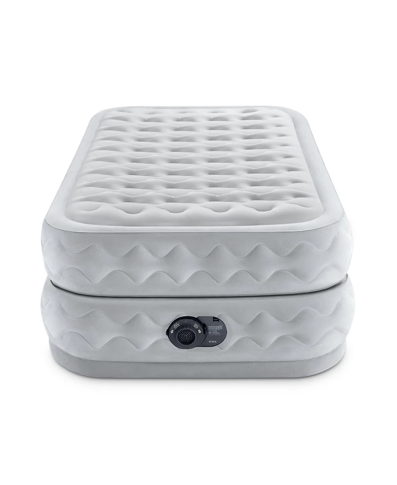 Intex 64487ED Supreme Air Flow Fiber Tech Air Mattress with Built in Pump, Twin