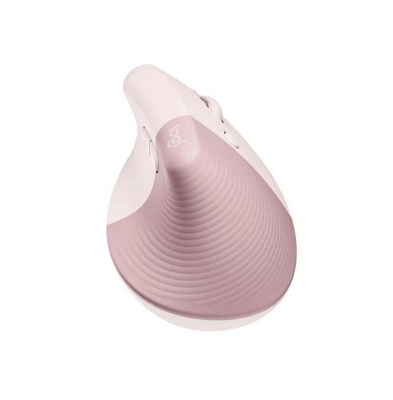 Logitech Lift Vertical Wireless Ergonomic Mouse with Customizable Buttons - Rose