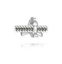 Bling Jewelry Aircraft Flight Pilot Travel Airplane Charm Bead Fits European Bracelet Sterling Silver