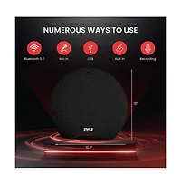 Pyle Dual 3” Portable Waterproof Bluetooth Speaker With Wired Microphone & Remote, 280 Watt