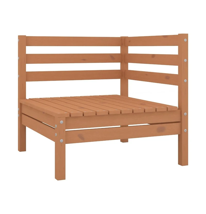 vidaXL 4 Piece Patio Lounge Set Solid Wood Pine Honey Brown